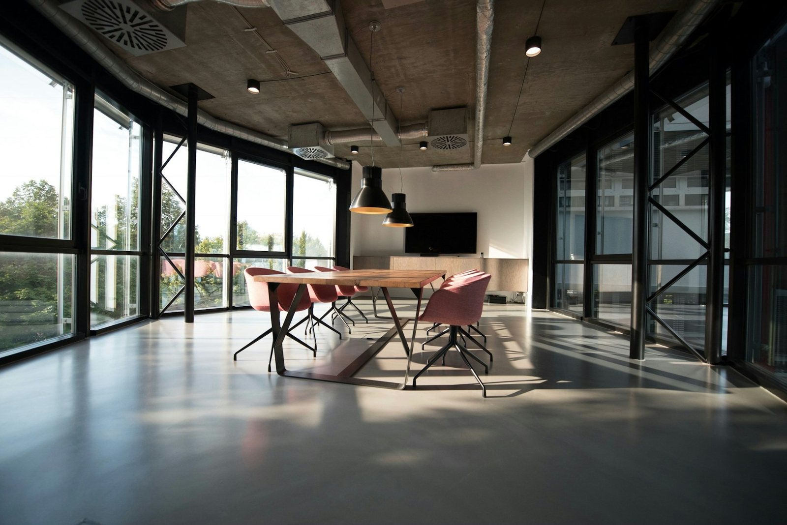 Clean office workspace